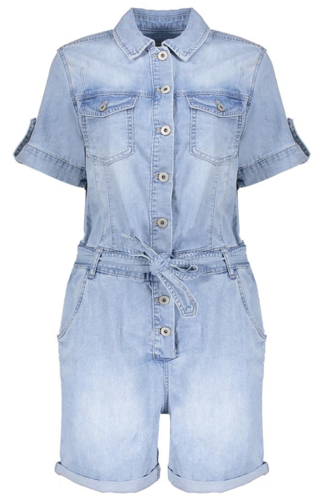 DENIM PLAYSUIT 51310 10 000830 BLEACHED DENIM
